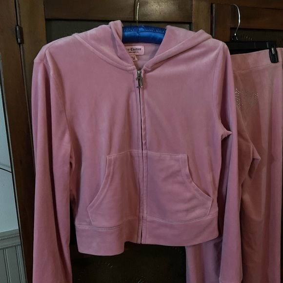 Juicy Couture Pink Bling Tracksuit Jacket Pants M - Picture 3 of 11